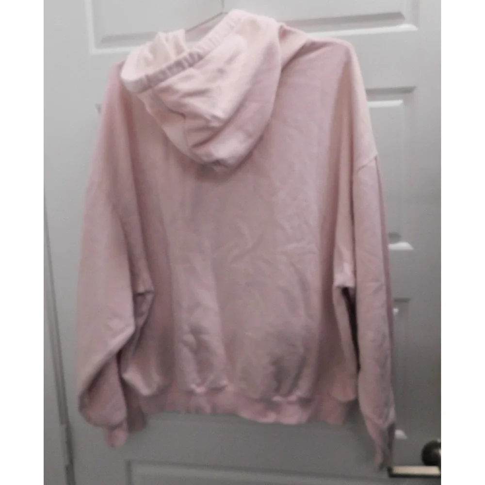 Alo Yoga Accolade Hoodie Pullover Drawstring Fleece Cotton Pink $148rt sz L